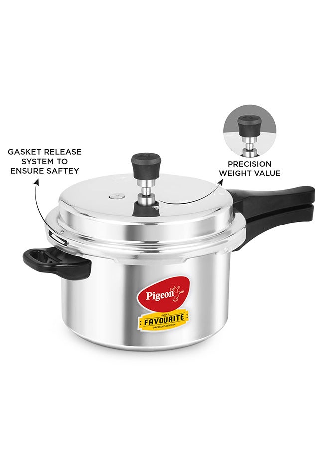 Pigeon Favourite Pressure Cooker 5 Litres | Aluminium | Outer Lid | Induction Base | Silver - Image 4